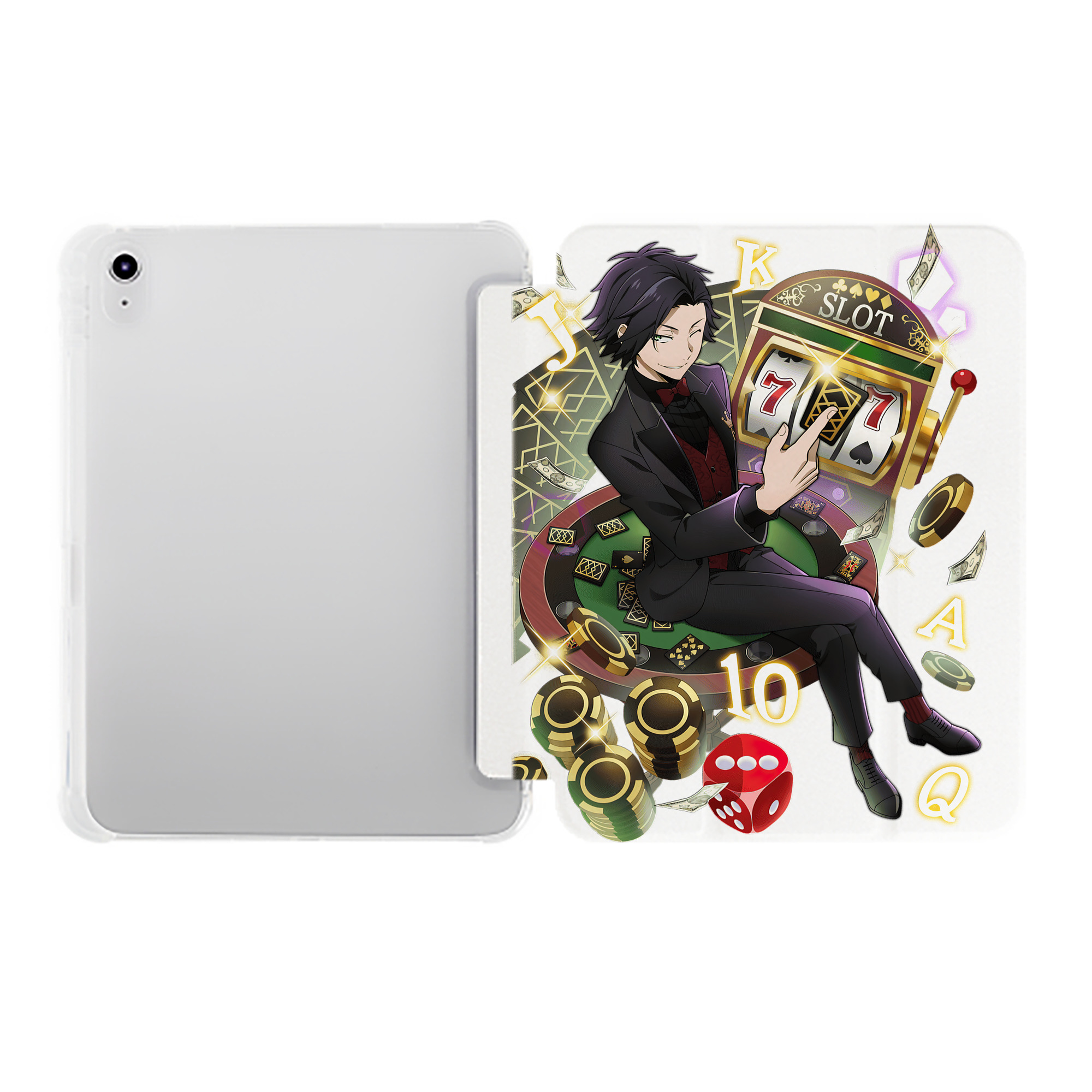 （画像用） 文豪ストレイドッグス Bungo Stray Dogs IPad ケース ペン収納付き 三つ折りスタンド PUレザー×シリコン 対応機種9.5/10.5/10.9インチ